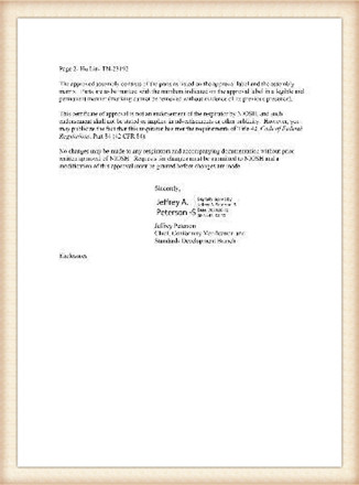 NIOSH Approval Letter2