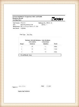 NIOSH N95 Test Report02