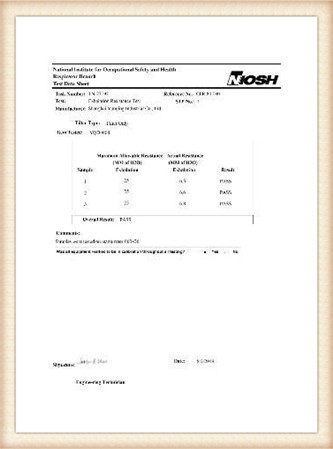 NIOSH N95 Test Report03